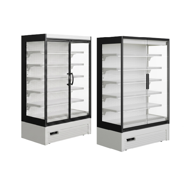 Mural refrigerado FUTURO 2 con puertas de doble cristal LC y FV