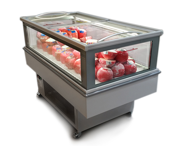 FUTURO dual temperature island for chilled and frozen products from JORDAO.